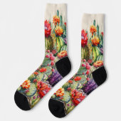 Prachtige bloeiende cactussen sokken (Links)