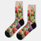 Prachtige bloeiende cactussen sokken (Links)