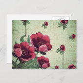 Prachtige  bloem briefkaart (Voorkant / Achterkant)