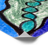 Prachtige bloem moderne kunst poster (Hoek)