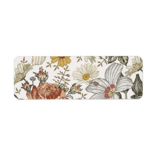 Prachtige bloemen etiket