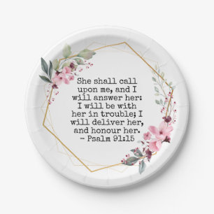 Prachtige bloemen psalm 91 Bord