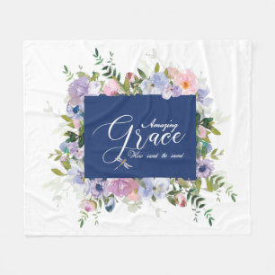 Prachtige bloemengrace fleece deken