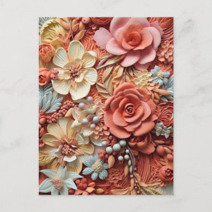 Prachtige bloemige Victoriaans elegante  bloemen Briefkaart