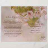 Prachtige bloesems viering van het leven begrafeni (Voorkant)