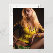 Prachtige Blonde Babe Briefkaart (Voorkant / Achterkant)