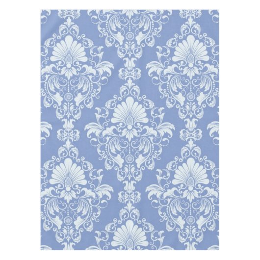 Prachtige Blue Damask Dinnerware Tafelkleed (Voorkant)