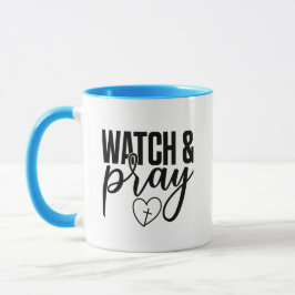 Prachtige Blue Faith geïnspireerde Watch and Pray Mok