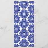 Prachtige Blue & White Baroque Wedding Menu Suite (Achterkant)