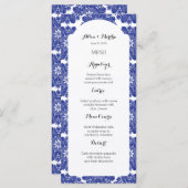 Prachtige Blue & White Baroque Wedding Menu Suite (Voorkant / Achterkant)
