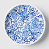 Prachtige Blue White Floral Paisley Art Pattern (Voorkant)