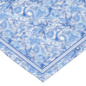 Prachtige Blue White Floral Paisley Art Pattern Tafelkleed (Gekanteld)