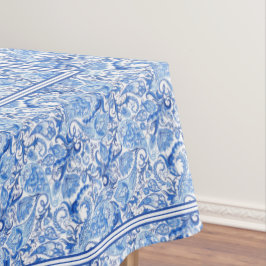 Prachtige Blue White Floral Paisley Art Pattern Tafelkleed