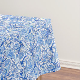 Prachtige Blue White Floral Paisley Art Pattern Tafelkleed