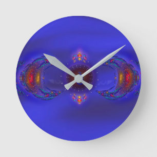 Prachtige blues Timeless Time Piece Ajna - Silver Ronde Klok