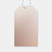 Prachtige Blush Beige Olie Roze Bruiloft Feest Cadeaulabel (Achterkant)