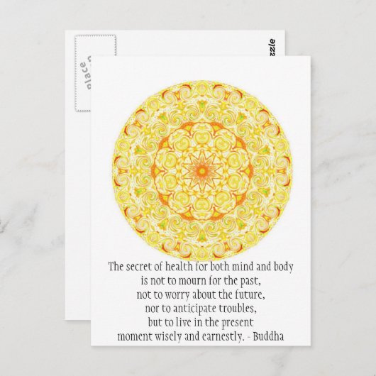 Prachtige boeddhistische prijsopgave met Vibrant M Briefkaart (Voorkant / Achterkant)
