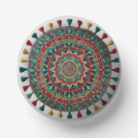 Prachtige Boho Mandala Borden – levendig en uniek