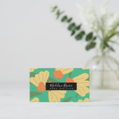 Prachtige Bold Floral Designer Visitekaartje (Staand voorkant)