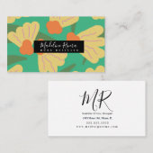 Prachtige Bold Floral Designer Visitekaartje (Voorkant / Achterkant)