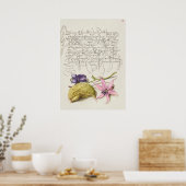 Prachtige  Botanische illustratie Poster (Keuken)