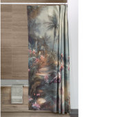 prachtige  botanische schilderflamingos douchegordijn