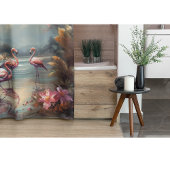 prachtige  botanische schilderflamingos douchegordijn