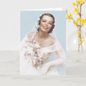 Prachtige  bride, blauw kaart (Gele Bloem)