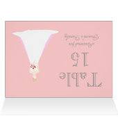 Prachtige bride Wedding Table Seating Name Kaart (Binnen Horizontaal (Boven))