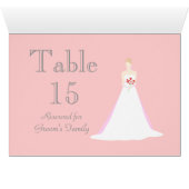Prachtige bride Wedding Table Seating Name Kaart (Binnen Horizontaal (Onder))