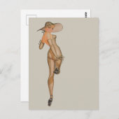 Prachtige  Briefkaart van het meisje (Voorkant / Achterkant)