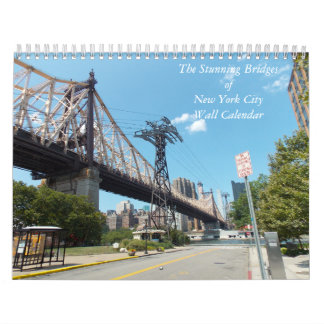 Prachtige bruggen van de NYC Wall Calendar Kalender