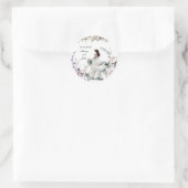 Prachtige bruiloft ronde sticker (Tas)