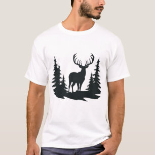 Prachtige Buck Tussen Pine Trees T-shirt