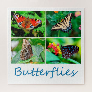 Prachtige Butterflies Collage, 4 Foto's, 10 jaar o Legpuzzel