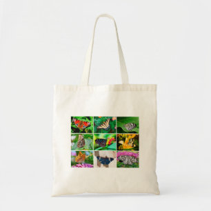 Prachtige Butterflies Collage, 9 Foto's Tote Bag