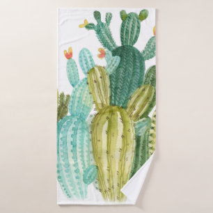 Prachtige  cactussen, succulenten, cactus bloomi badhanddoek