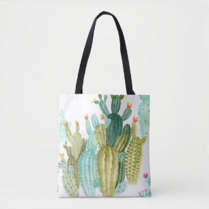 Prachtige  cactussen, succulenten, cactus bloomi draagtas