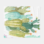 Prachtige  cactussen, succulenten, cactus bloomi fleece deken (Voorkant (Horizontaal))