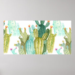 Prachtige  cactussen, succulenten, cactus bloomi poster