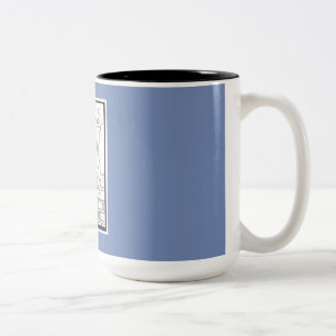 Prachtige cadeaumok met hand getrokken Japans desi Tweekleurige Koffiemok