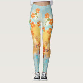 Prachtige Californische Oranje papavervelden Leggings