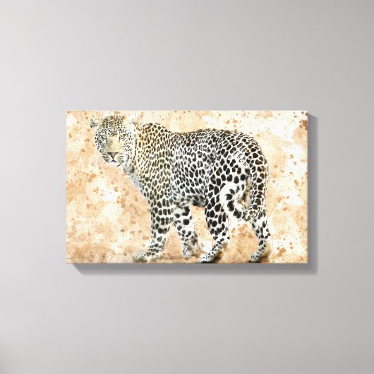 Prachtige canvas afdrukken - Luipaard (Voorkant)