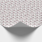 Prachtige Cartoon met witte kat Cadeaupapier (Hoek)