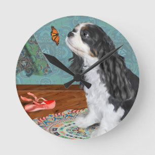 Prachtige Cavalier Spaniel wandklok Ronde Klok