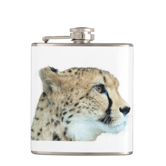 Prachtige Cheetah Beauful Cat-foto Heupfles (Voorkant)