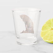 Prachtige Cheetah Beauful Cat-foto Shot Glas (Achterkant)