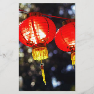 Prachtige Chinese Lunar New Year Red Lanterns Briefpapier