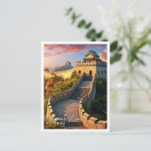 Prachtige Chinese Muur Briefkaart (Staand voorkant)