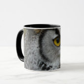 Prachtige close-up foto van Owl Mok (Voorkant links)